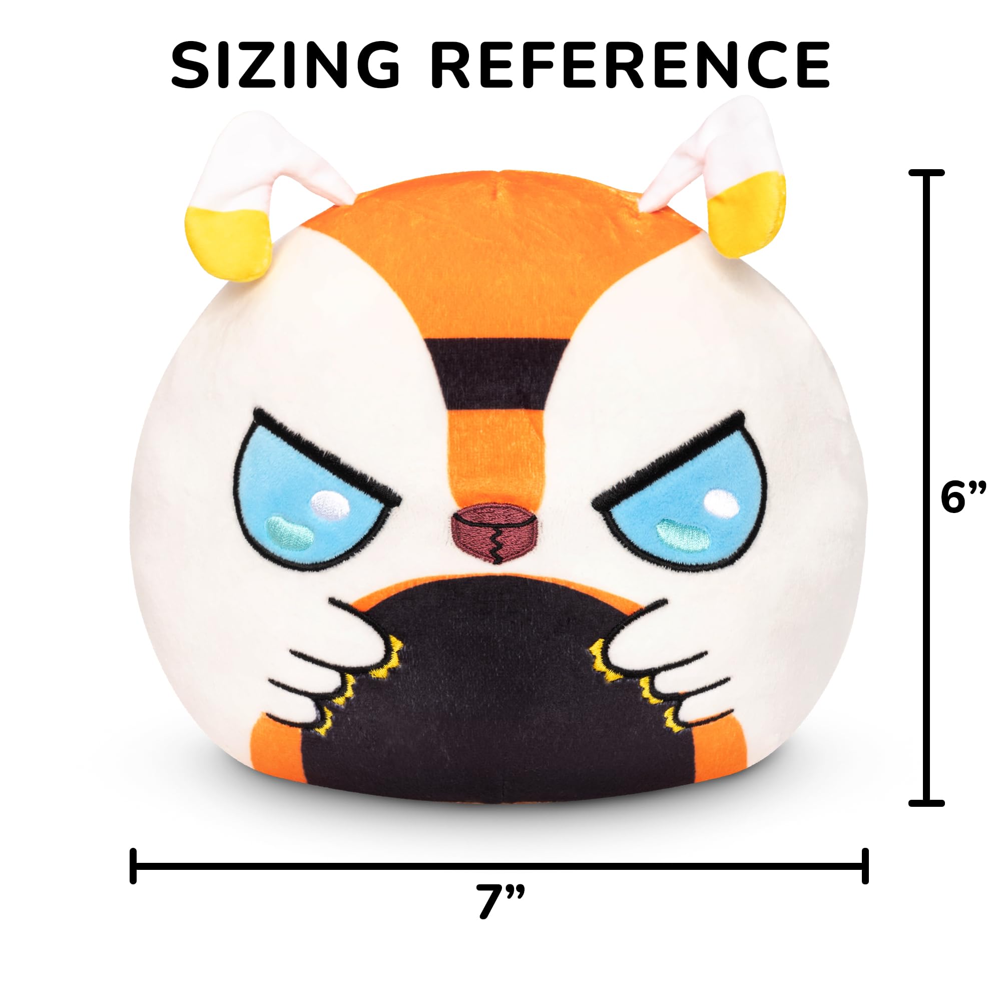 TeeTurtle Reversible Godzilla Mothra 6-Inch Flip Plush – Two-Sided Soft Plush Toy with Embroidered Details