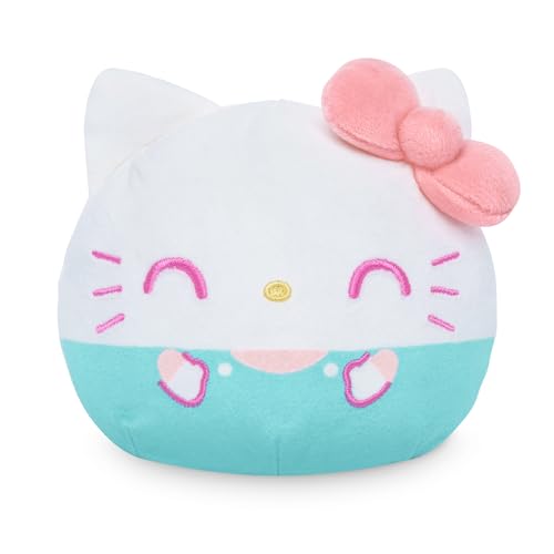 TeeTurtle Reversible Hello Kitty 4-Inch Plush: Two-Sided Cupcake Flip Toy with Embroidered Details
