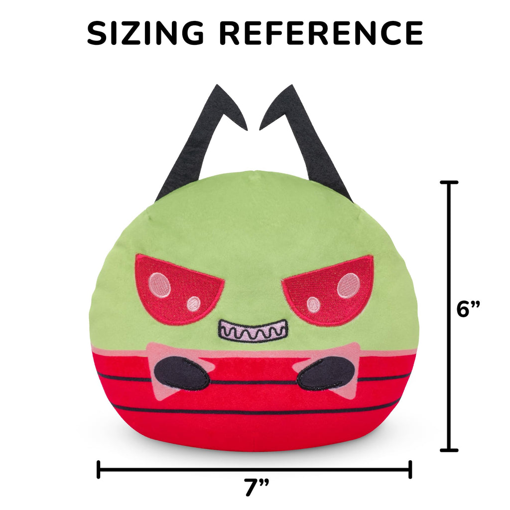 TeeTurtle Reversible Invader Zim Plush – 6-Inch Flip Toy with Human Disguise, Embroidered Details