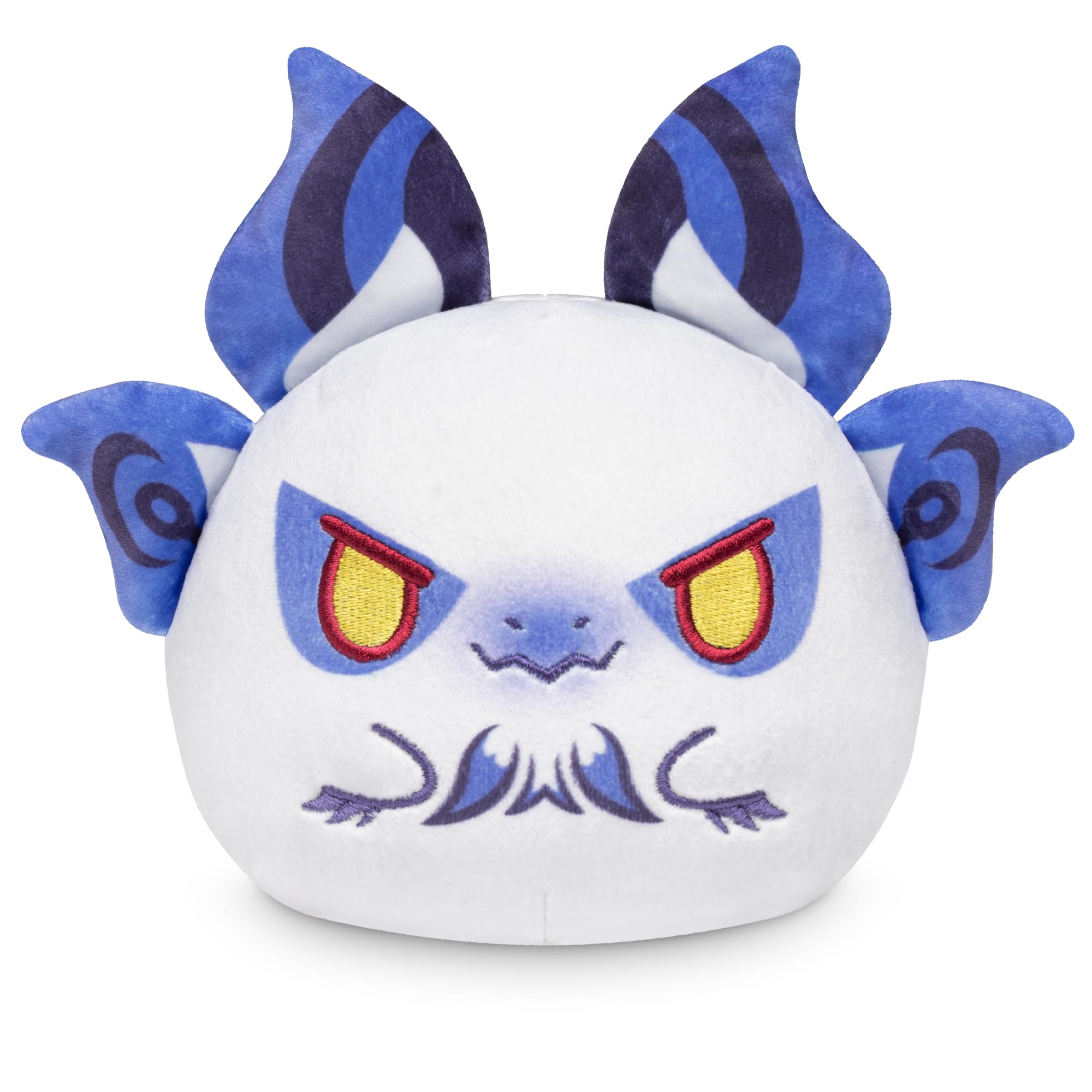 TeeTurtle Reversible Mizutsune Plushie – 4-Inch Double-Sided Flip Toy, White & Blue, Officially Licensed Capcom Collectible