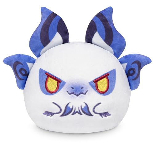 TeeTurtle Reversible Mizutsune Plushie – 4-Inch Double-Sided Flip Toy, White & Blue, Officially Licensed Capcom Collectible