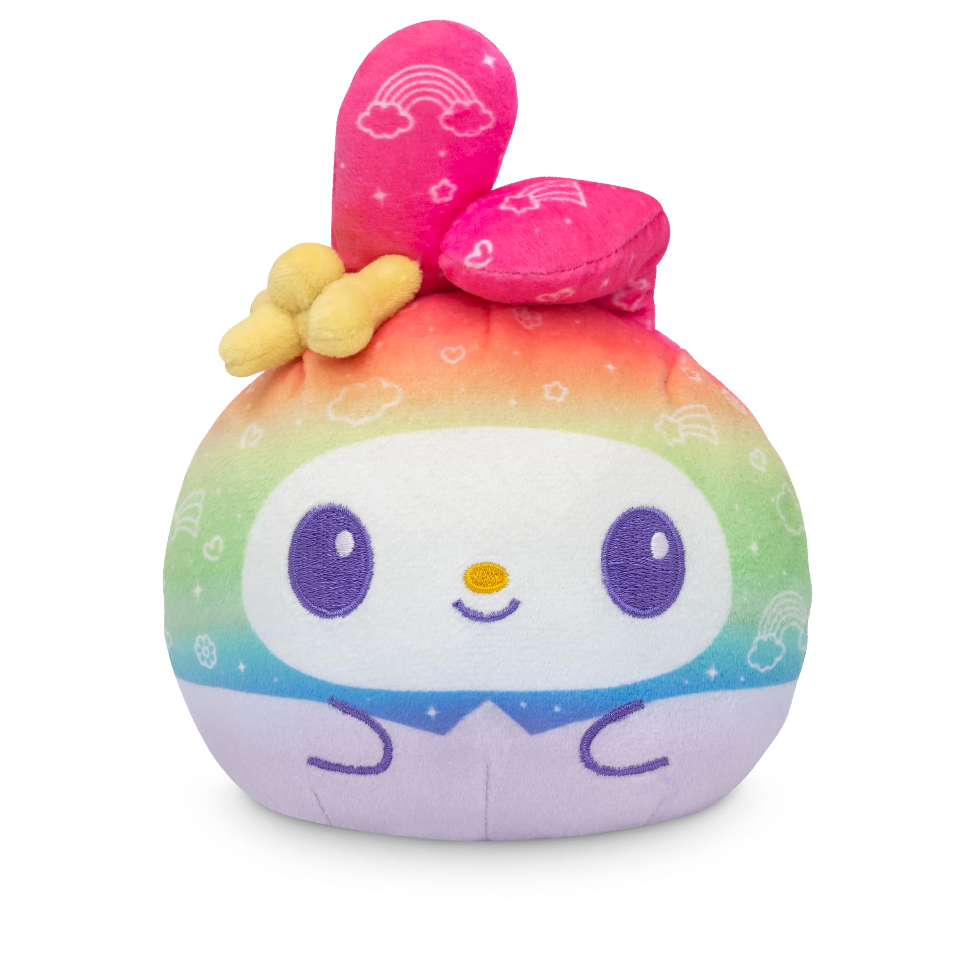 TeeTurtle Reversible Sanrio My Melody & Kuromi Plushie - 4-Inch Two-Sided Flip Plush Toy with Embroidered Details