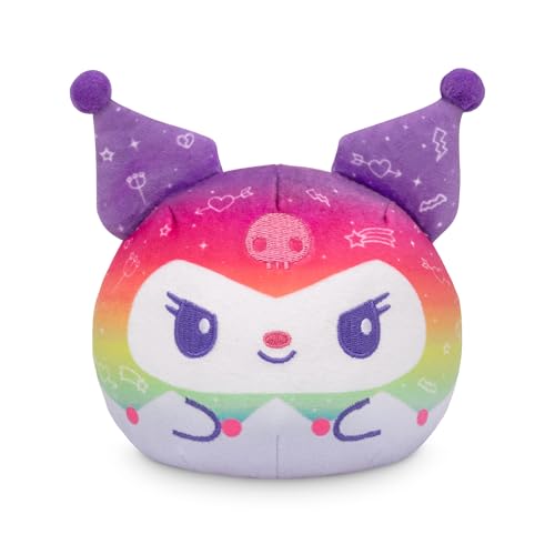 TeeTurtle Reversible Sanrio My Melody & Kuromi Plushie - 4-Inch Two-Sided Flip Plush Toy with Embroidered Details