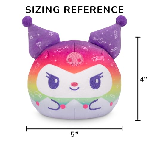 TeeTurtle Reversible Sanrio My Melody & Kuromi Plushie - 4-Inch Two-Sided Flip Plush Toy with Embroidered Details