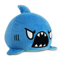 TeeTurtle Reversible Shark Plushie - 4-Inch Blue Fidget Toy for Mood Expression