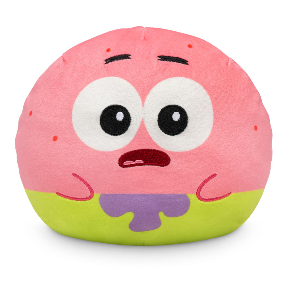 TeeTurtle Reversible SpongeBob SquarePants Sandy & Patrick 6-Inch Flip Plush Toy with Embroidered Details