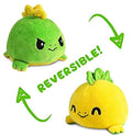 TeeTurtle Reversible Stegosaurus Plushie – Green + Yellow Mood Flipping Toy