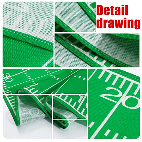 Tegeme 2 Pack Football Themed Table Runner – 14x72 Inch Flax Tablecloth for Game Day Decor
