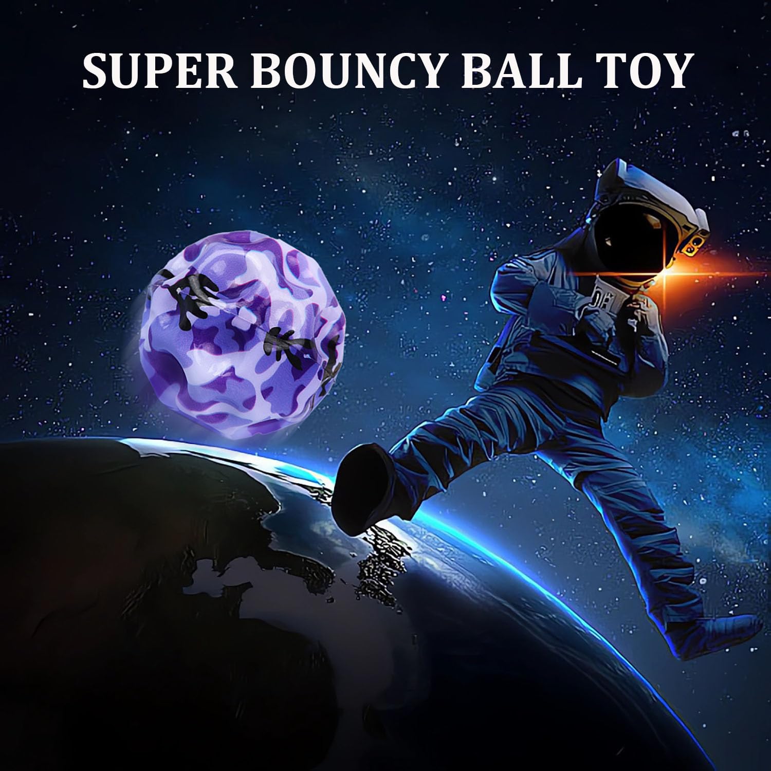 Tendry 4-Pack Super Bouncy Moon Balls: 3-Inch Foam Balls for Hand-Eye Coordination and Sensory Play