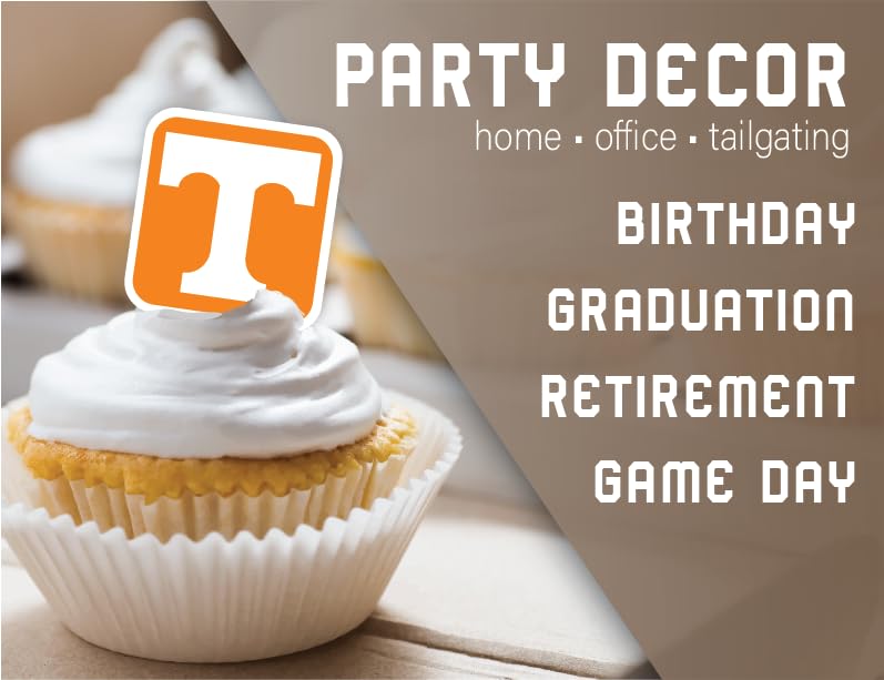 Tennessee Vols Cupcake Toppers – 24 Preassembled Picks for Game Day, Graduation & Birthdays
