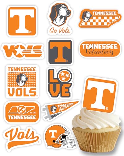 Tennessee Vols Cupcake Toppers – 24 Preassembled Picks for Game Day, Graduation & Birthdays