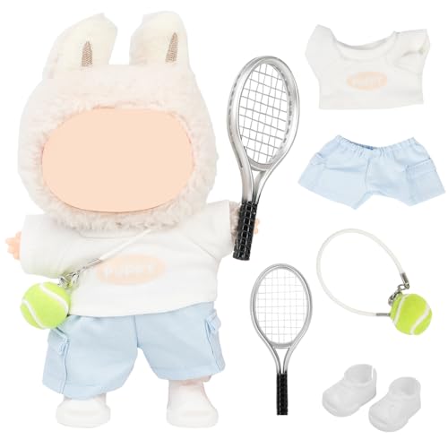 Tennis Pack Blue Doll Clothing Set for Labubu (17cm / 6.7in)