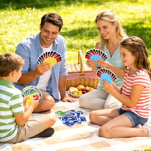 Tenyond Card Holders for Small Hands – 4-Pack (2 Blue, 2 Yellow) – Ergonomic Spring-Loaded Holders for Poker and Games