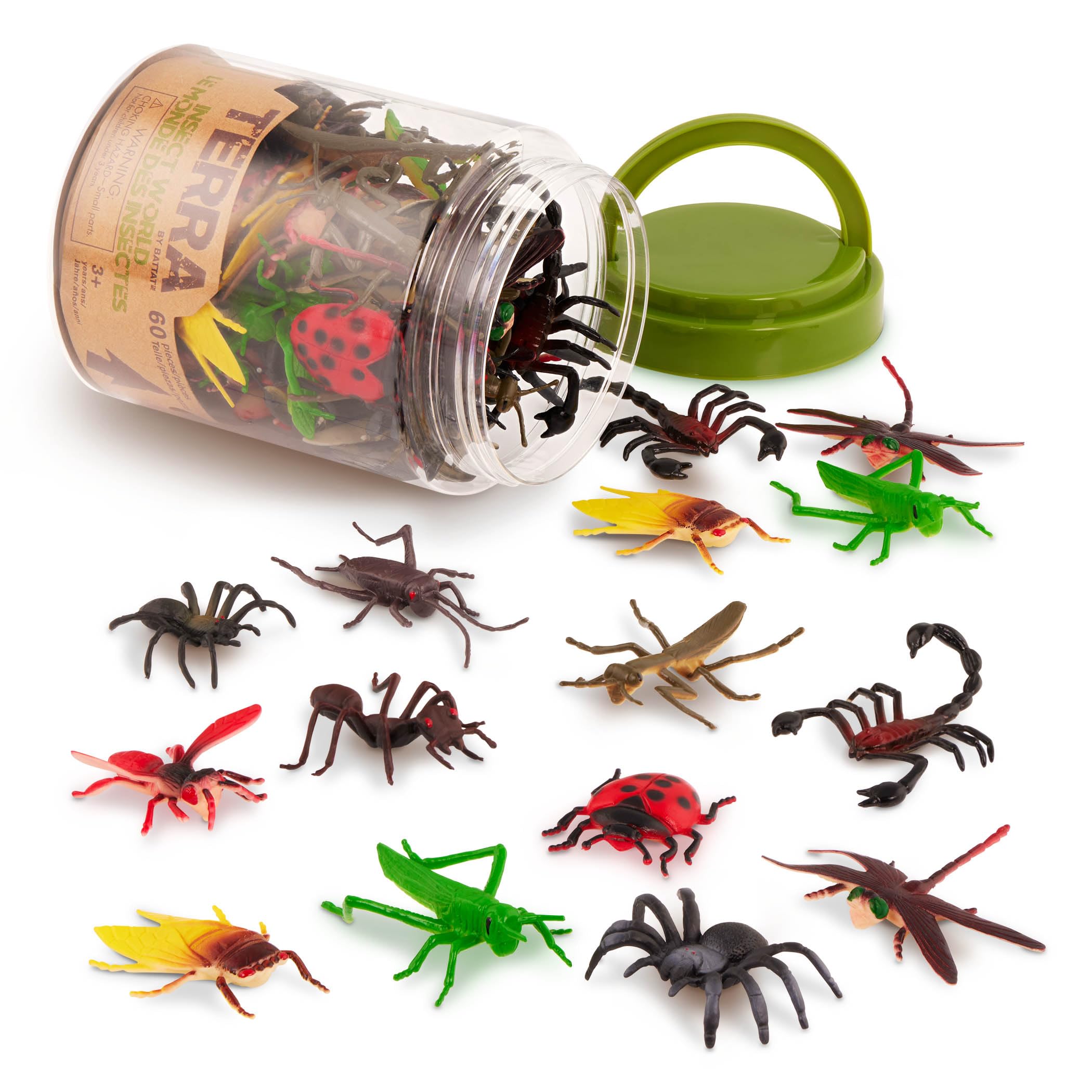 Terra by Battat 60-Piece Insect Toy Tube – Realistic Mini Bugs for Kids Ages 3+