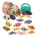Terra by Battat 60-Piece Tropical Fish & Crab Toy Set – Mini Ocean Animal Figurines for Kids Ages 3+
