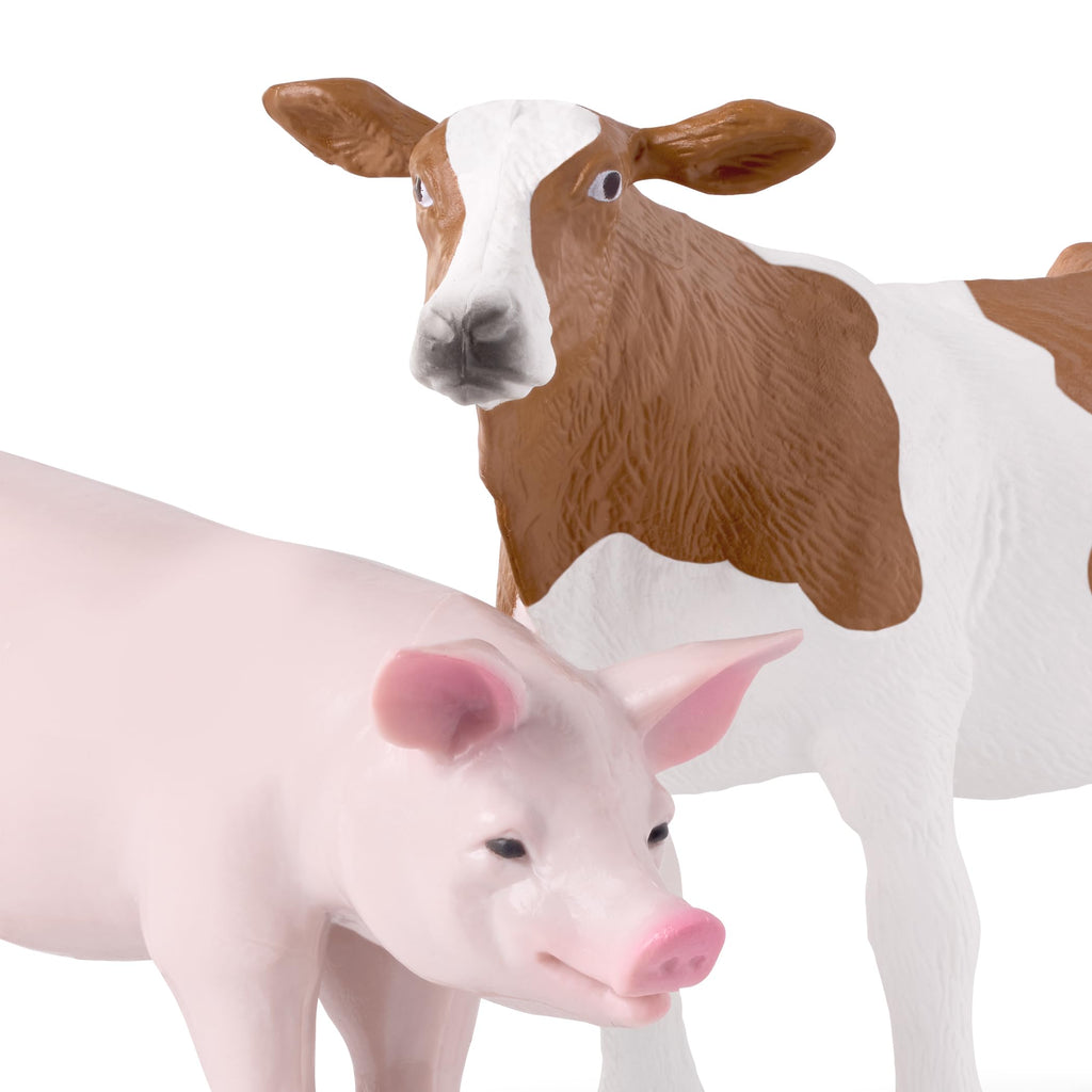 Terra by Battat Farm Animal Figurines – Pig, Donkey, and Cow 3-Piece Set for Imaginative Play