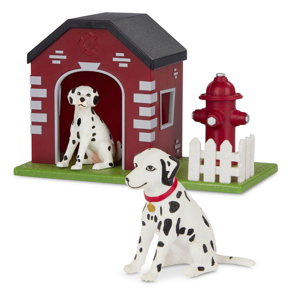 Terra by Battat Firehouse Dogs Playset: 2 Dalmatians & Firehouse Toy for Kids Ages 3+