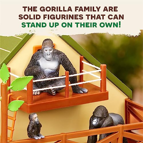Terra by Battat Gorilla Family Set – 4 Realistic Gorilla Figurines for Kids Ages 3+