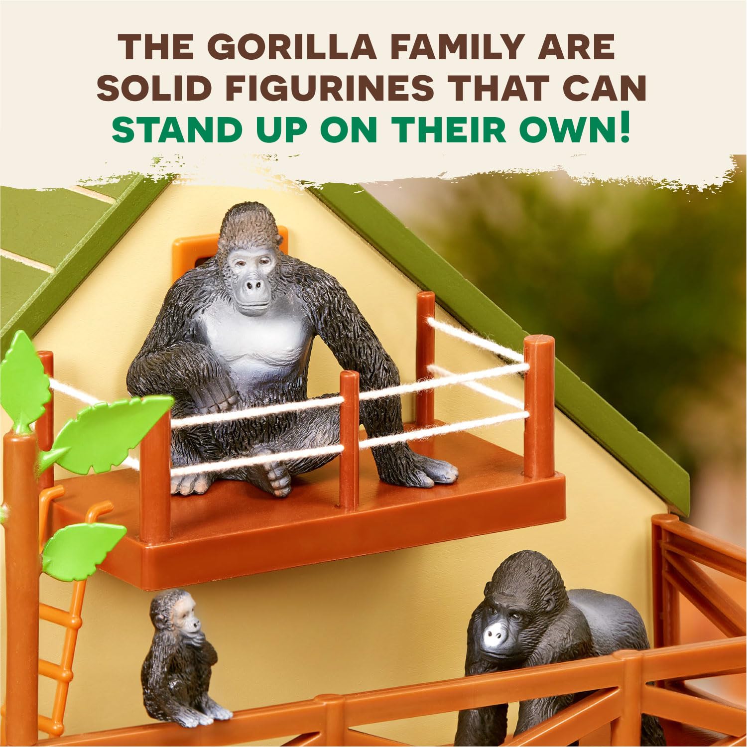 Terra by Battat Gorilla Family Set – 4 Realistic Gorilla Figurines for Kids Ages 3+
