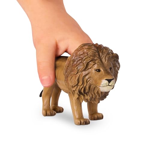 Terra by Battat Jungle Animal Figurines – 3-Pack of Realistic Lion, Tiger, and Gorilla Toys for Kids Age 3+