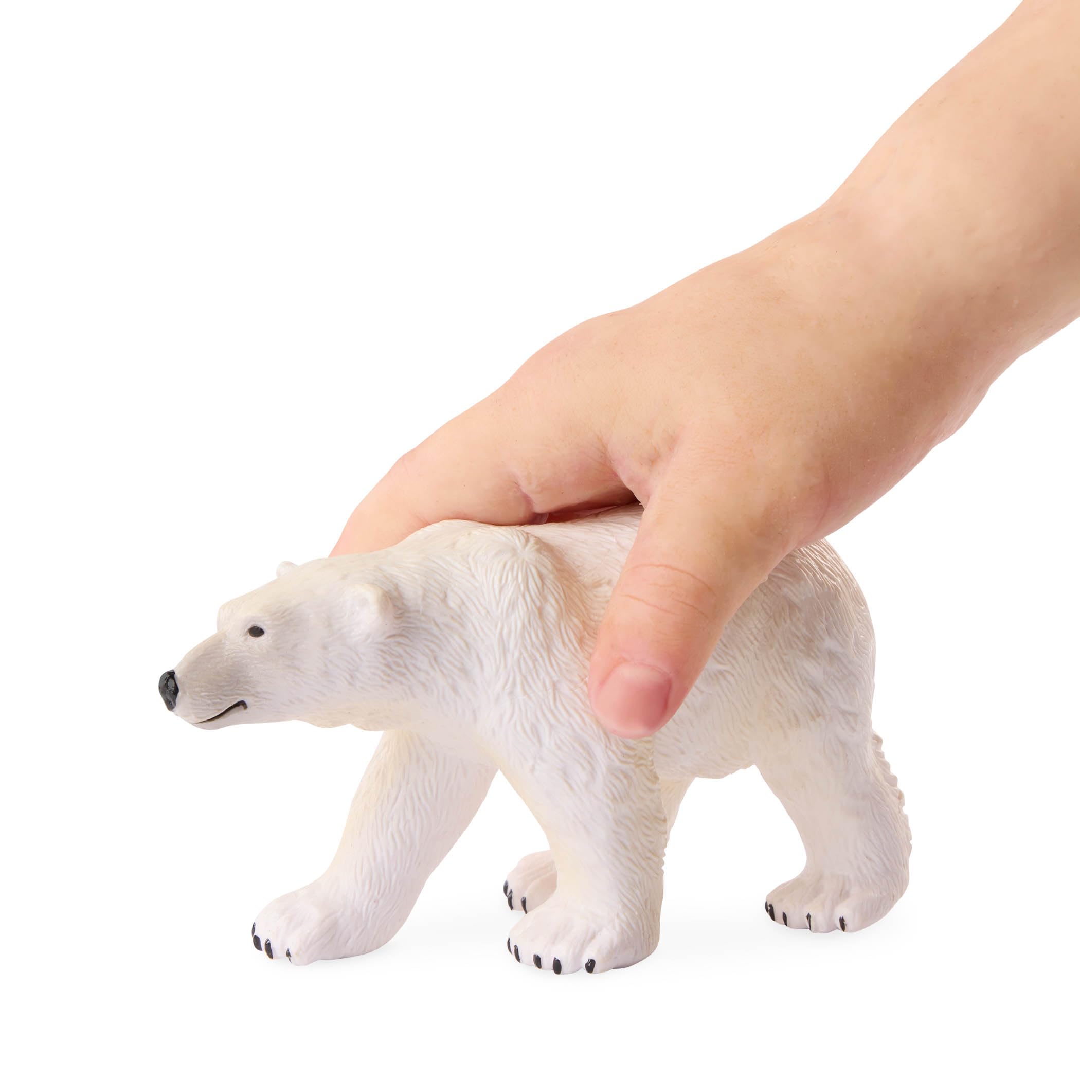 Terra by Battat Polar Bear Family – 4 Realistic Arctic Animal Figures for Kids Ages 3+