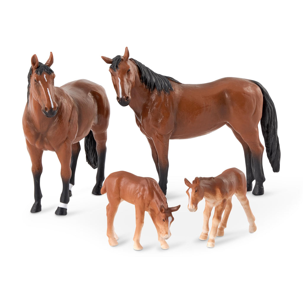 Terra by Battat Quarter Horse Toy Figurines – 4-Piece Plastic Animal Set for Kids Ages 3+