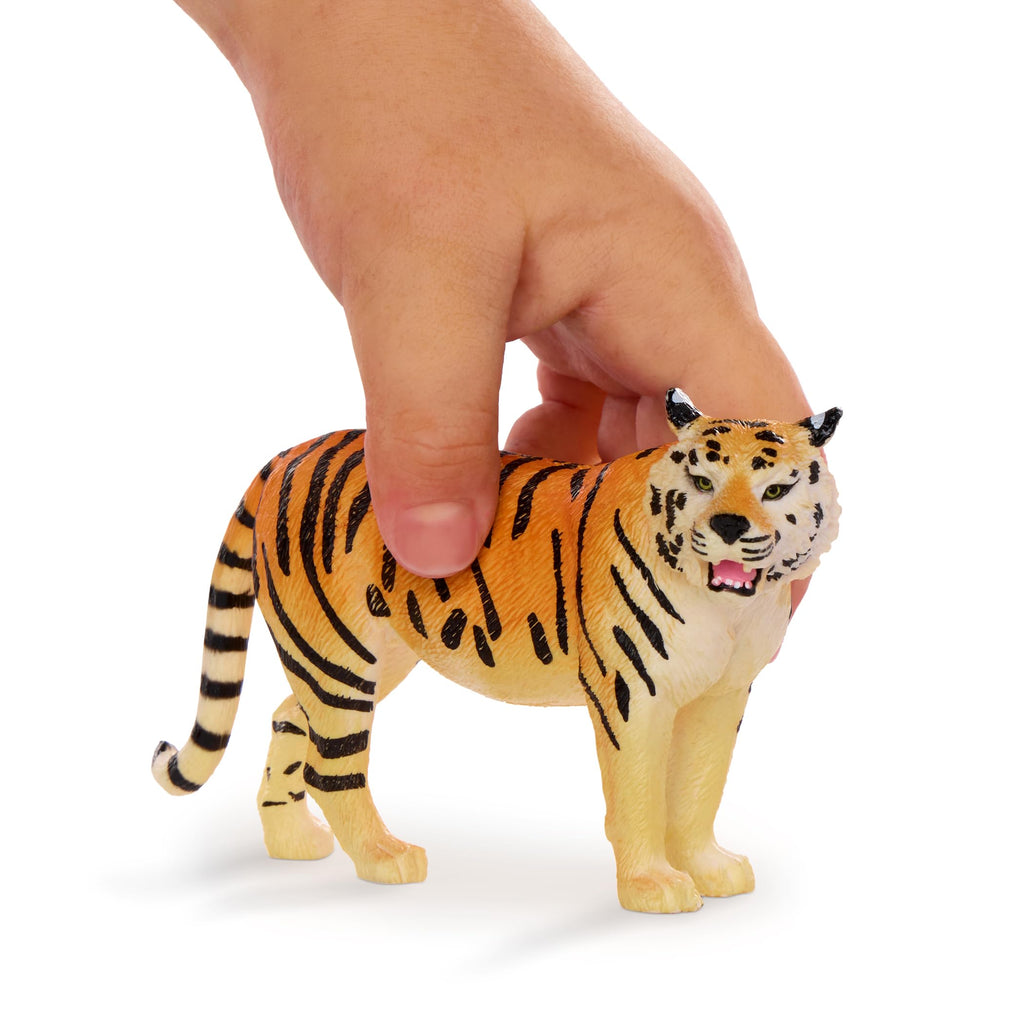 Terra by Battat Tiger Family Set – 4 Plastic Tigers for Imaginative Play (Ages 3+)