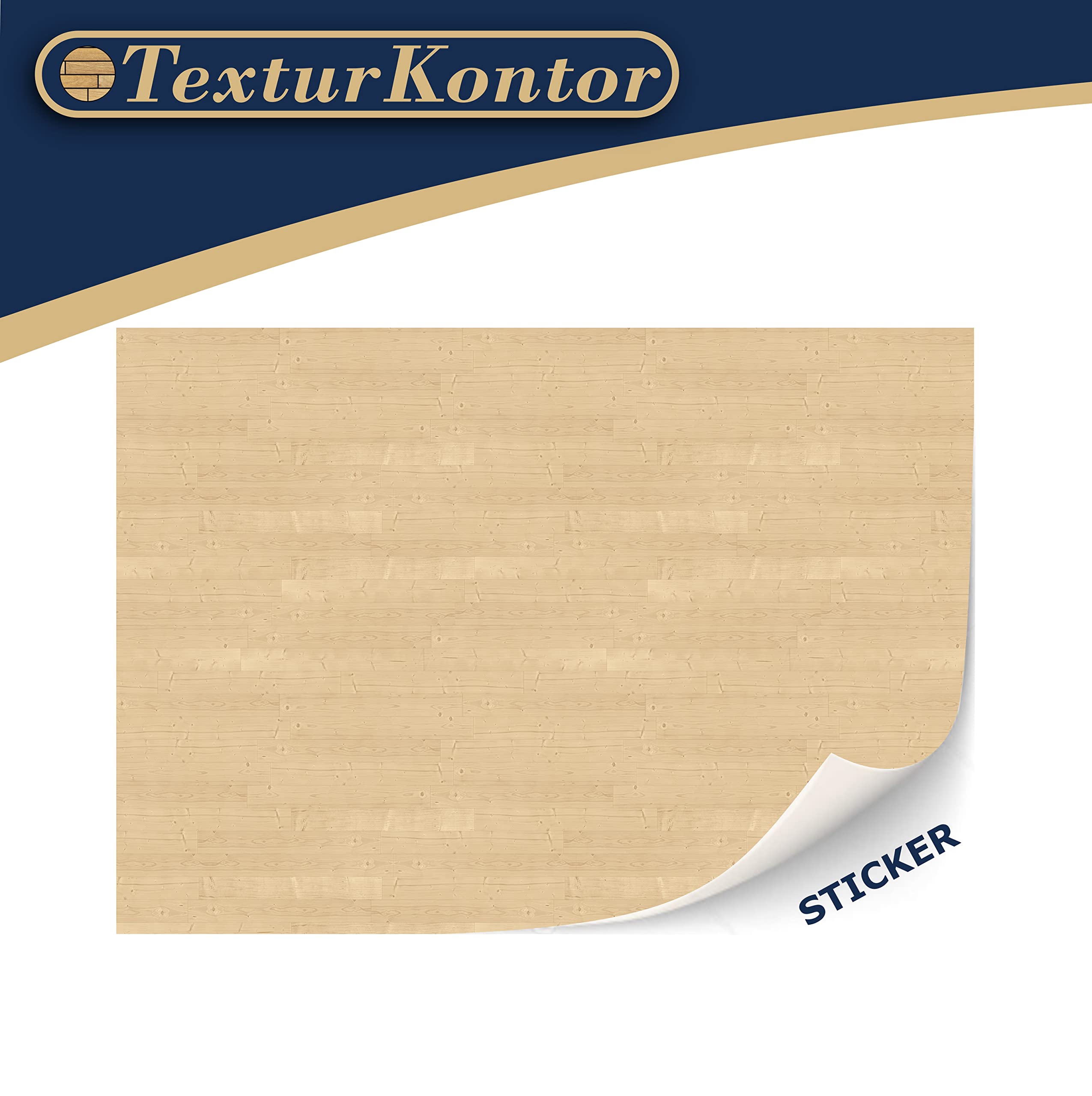 TexturKontor 1:12 Scale Self-Adhesive Dollhouse Flooring – Maple, 3 Sheets (DIN A4)