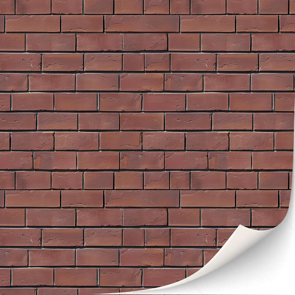 TexturKontor 3-Pack Self-Adhesive Wall Cladding Sheets for 1:12 Scale Dollhouses – Townhouse Brick Pattern