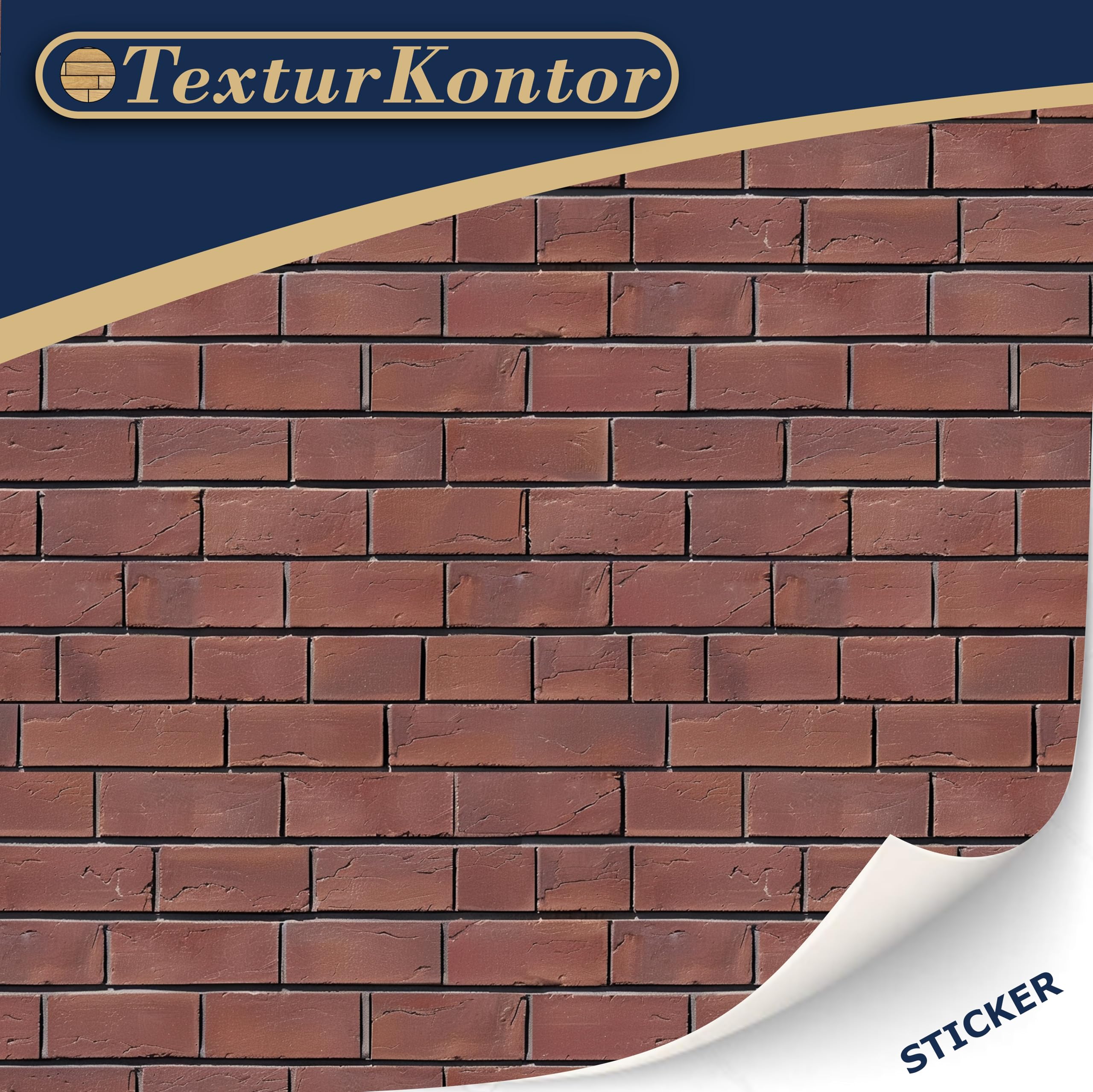 TexturKontor 3-Pack Self-Adhesive Wall Cladding Sheets for 1:12 Scale Dollhouses – Townhouse Brick Pattern