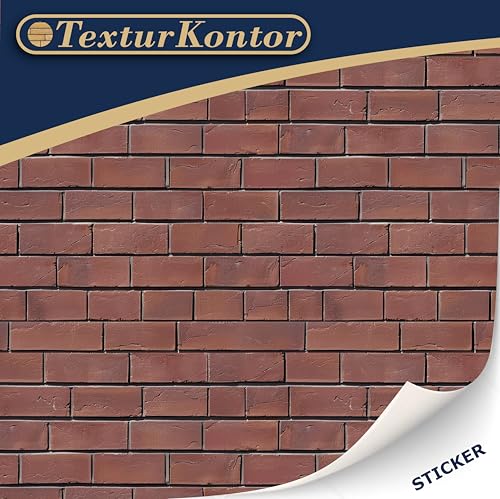 TexturKontor 3-Pack Self-Adhesive Wall Cladding Sheets for 1:12 Scale Dollhouses – Townhouse Brick Pattern