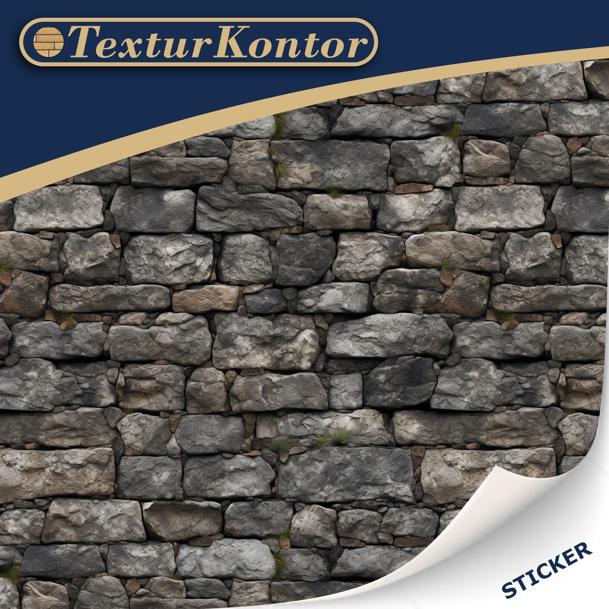 TexturKontor 3 Sheets Self-Adhesive Dollhouse Wall Cladding – 1:12 Scale Cottage Brick Design, DIN A4 Sticker Film