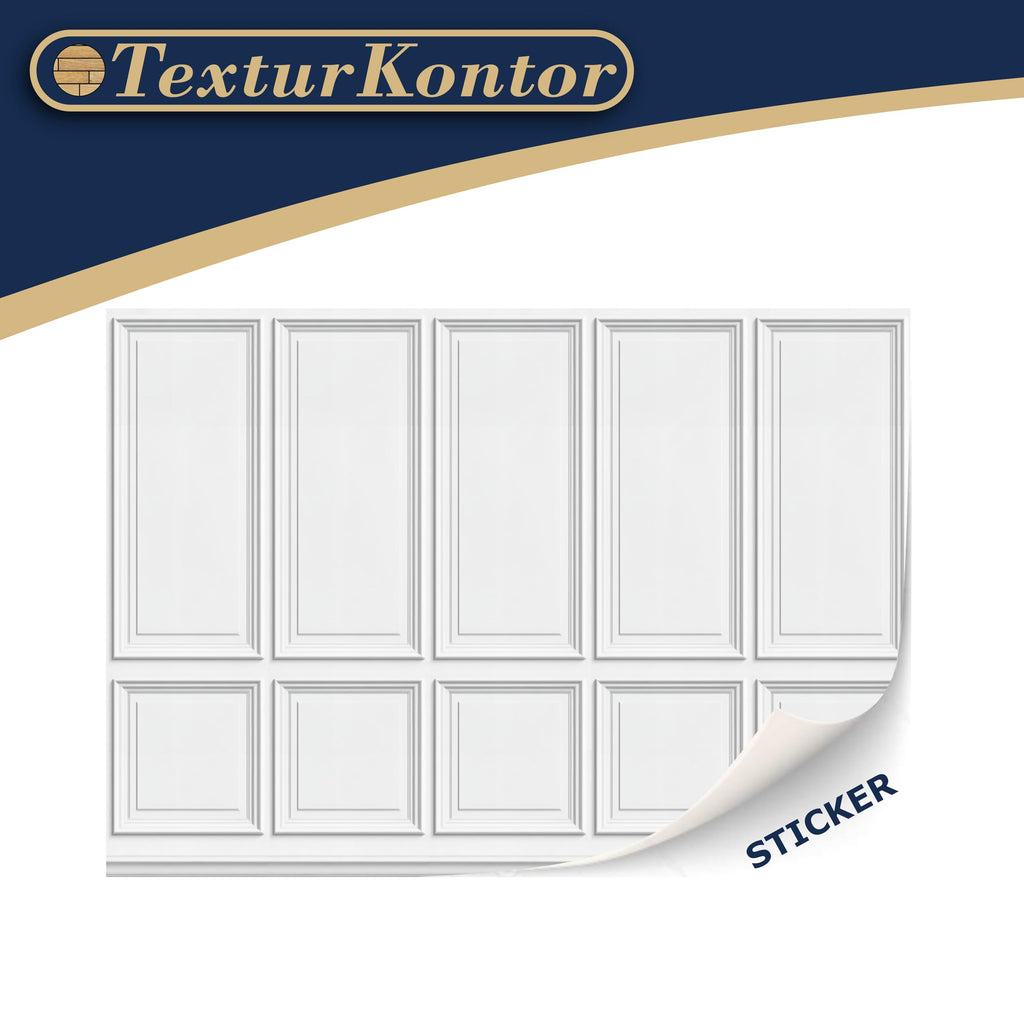 TexturKontor Self-Adhesive Wall Cladding for 1:12 Scale Dollhouses – 3 Wood Paneled Sheets (Renaissance)