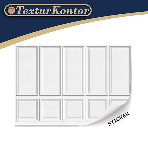 TexturKontor Self-Adhesive Wall Cladding for 1:12 Scale Dollhouses – 3 Wood Paneled Sheets (Renaissance)