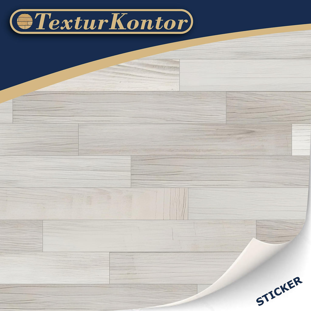 TexturKontor White Oak Self-Adhesive Dollhouse Flooring, 3 Sheets, 1:12 Scale