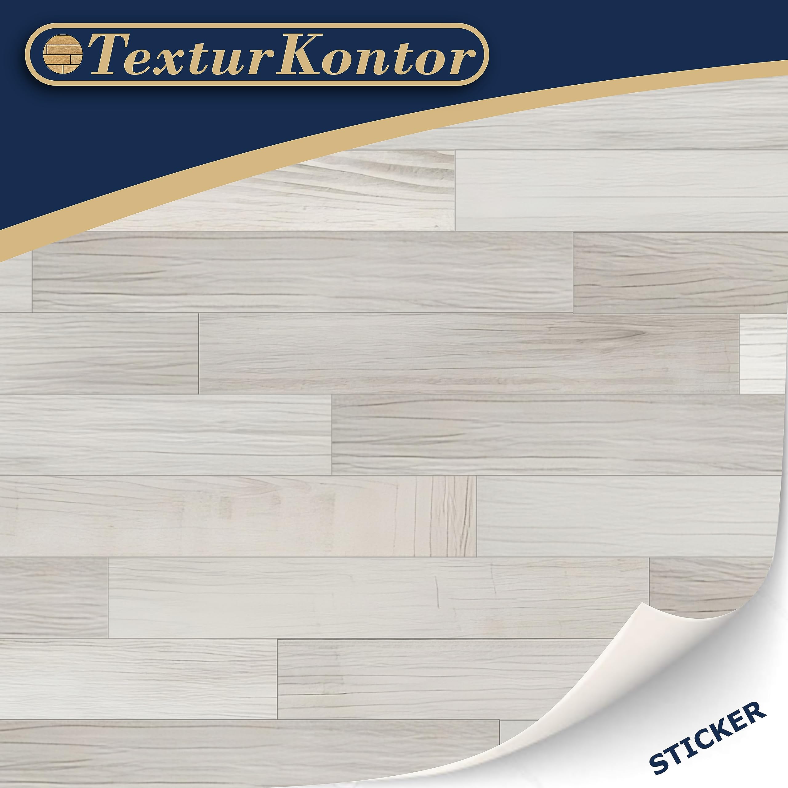 TexturKontor White Oak Self-Adhesive Dollhouse Flooring, 3 Sheets, 1:12 Scale