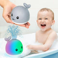 TFS TOP·FANS Baby Whale Bath Toy: Light-Up Fountain for 6-12 Month Olds, Rechargeable & Waterproof