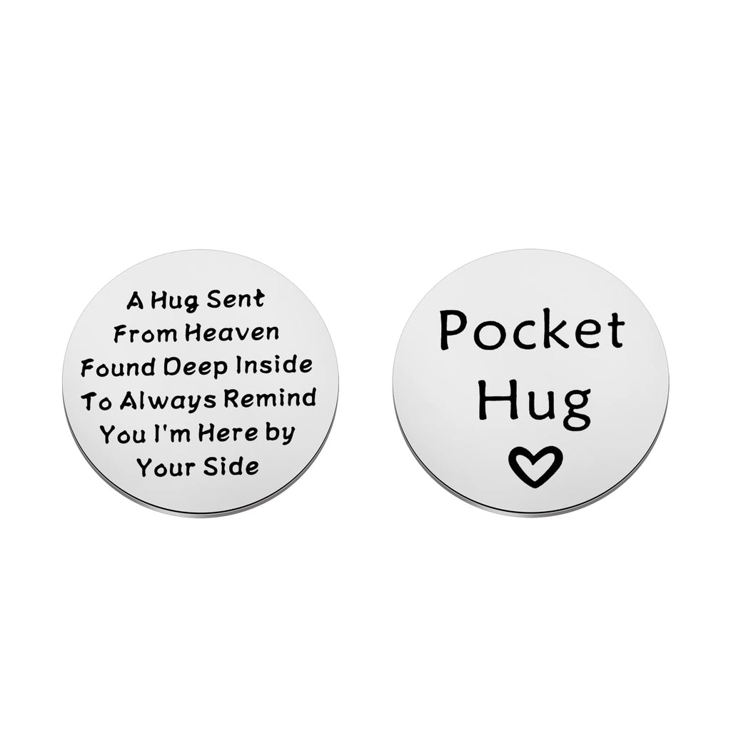 TGBJE Memorial Hug Token – Stainless Steel Sympathy Coin for Bereavement Gift