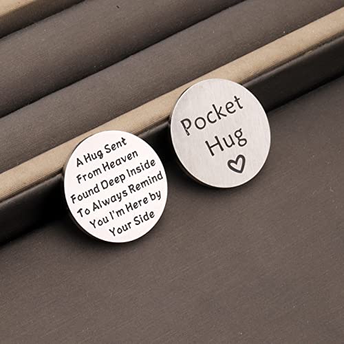 TGBJE Memorial Hug Token – Stainless Steel Sympathy Coin for Bereavement Gift