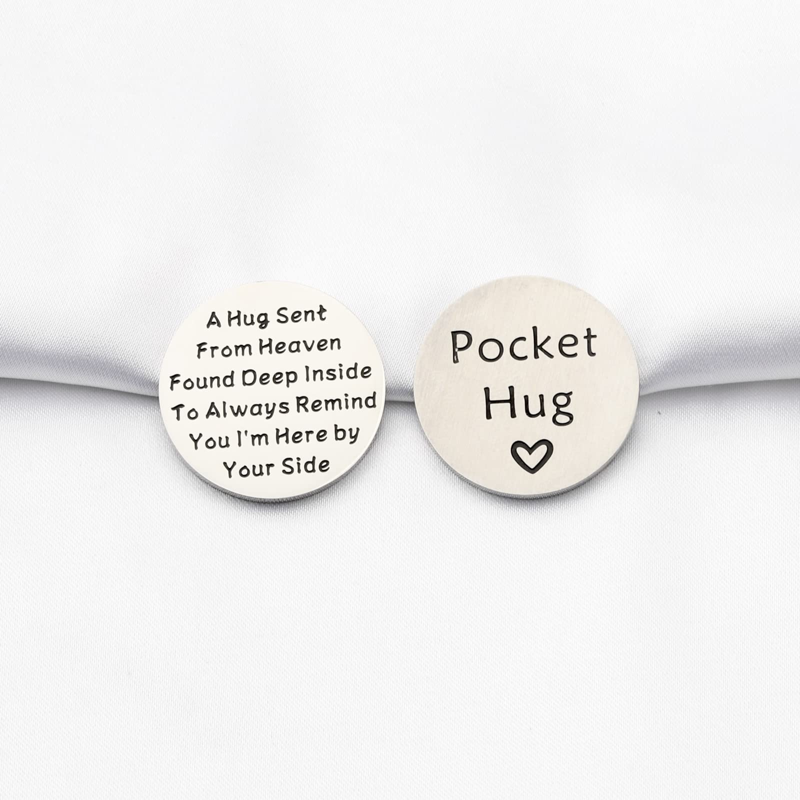 TGBJE Memorial Hug Token – Stainless Steel Sympathy Coin for Bereavement Gift