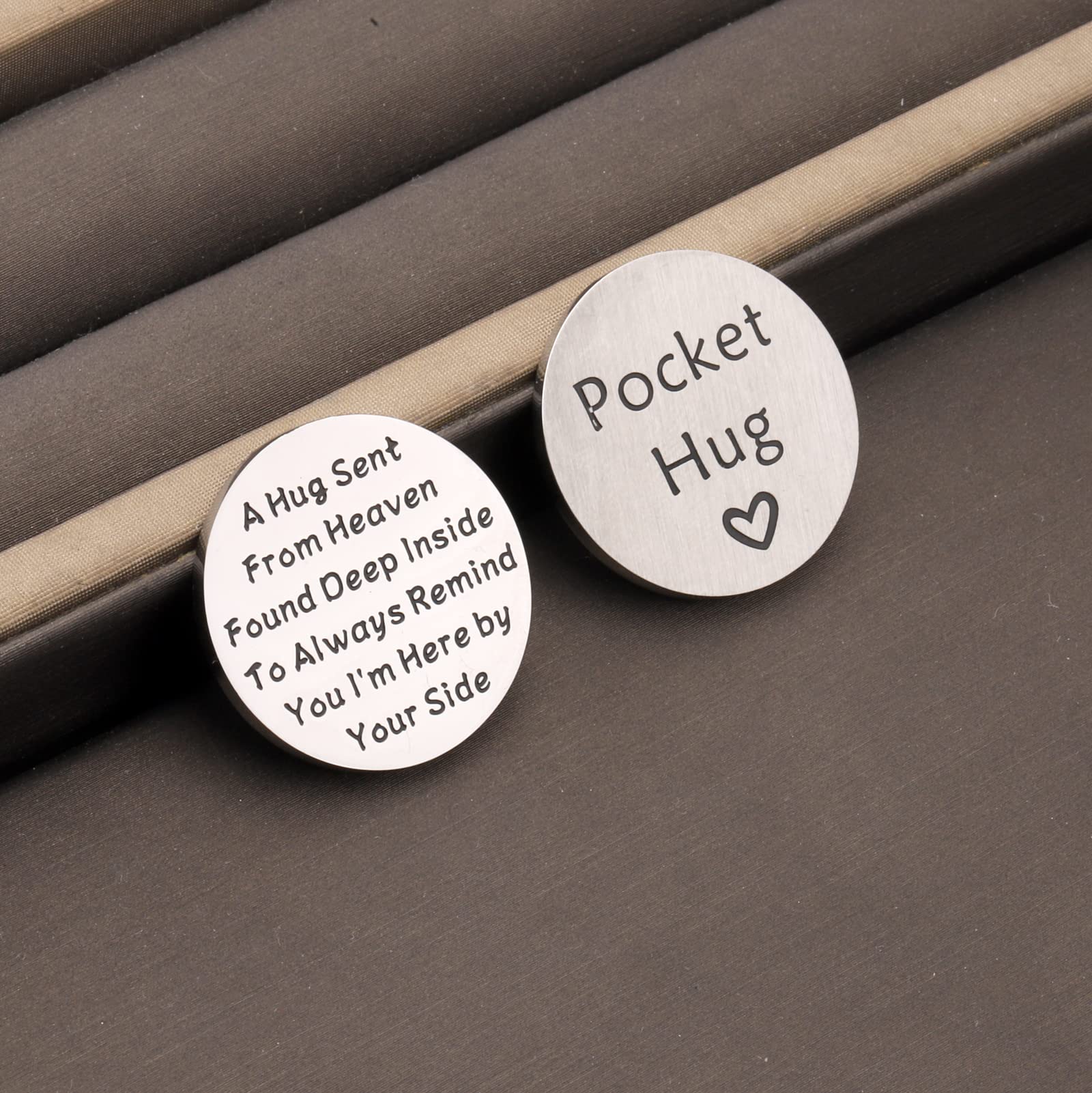 TGBJE Memorial Hug Token – Stainless Steel Sympathy Coin for Bereavement Gift