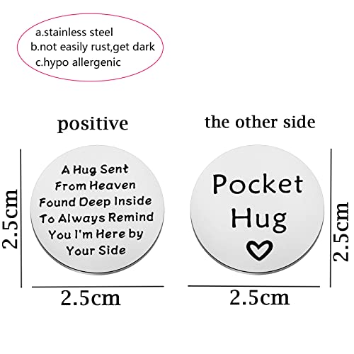 TGBJE Memorial Hug Token – Stainless Steel Sympathy Coin for Bereavement Gift
