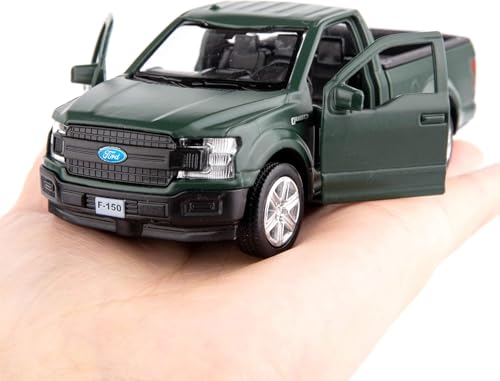 TGRCM-CZ 1/36 Ford F150 Pickup Truck Die-Cast Model - Dark Green Pull-Back Toy Car for Kids Ages 3+