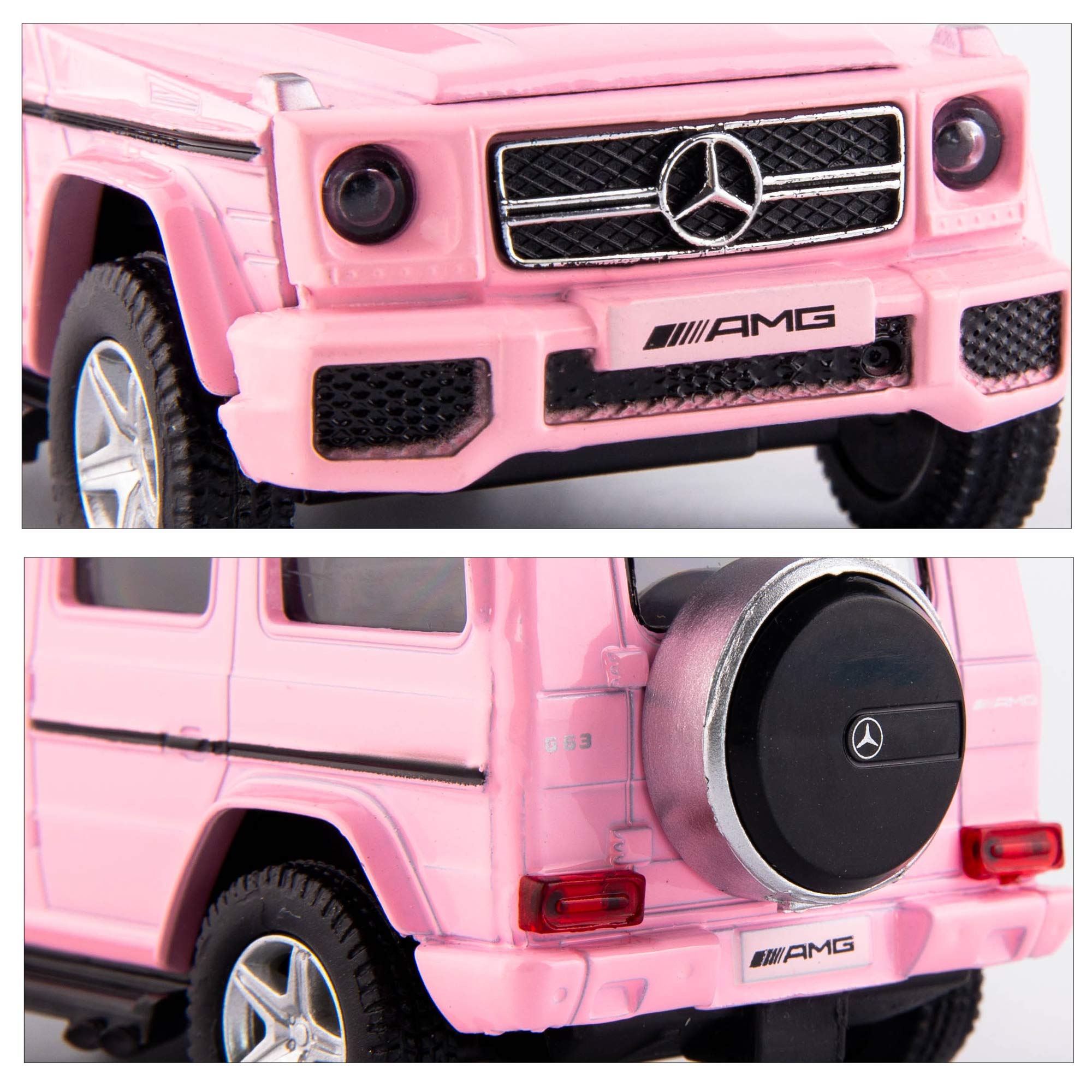 TGRCM-CZ 1:36 Scale Pink Mercedes-Benz G63 Pull-Back Die-Cast Car Model for Kids and Collectors