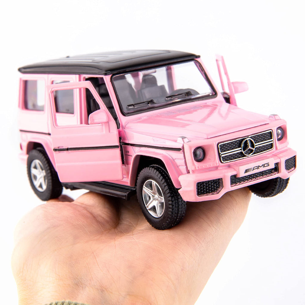 TGRCM-CZ 1:36 Scale Pink Mercedes-Benz G63 Pull-Back Die-Cast Car Model for Kids and Collectors