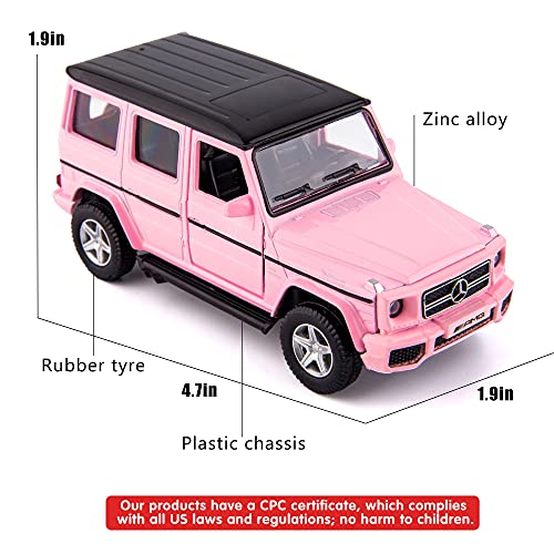 TGRCM-CZ 1:36 Scale Pink Mercedes-Benz G63 Pull-Back Die-Cast Car Model for Kids and Collectors