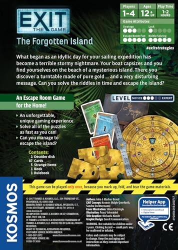 Thames & Kosmos EXIT: The Forgotten Island – Escape Room Game for 1-4 Players