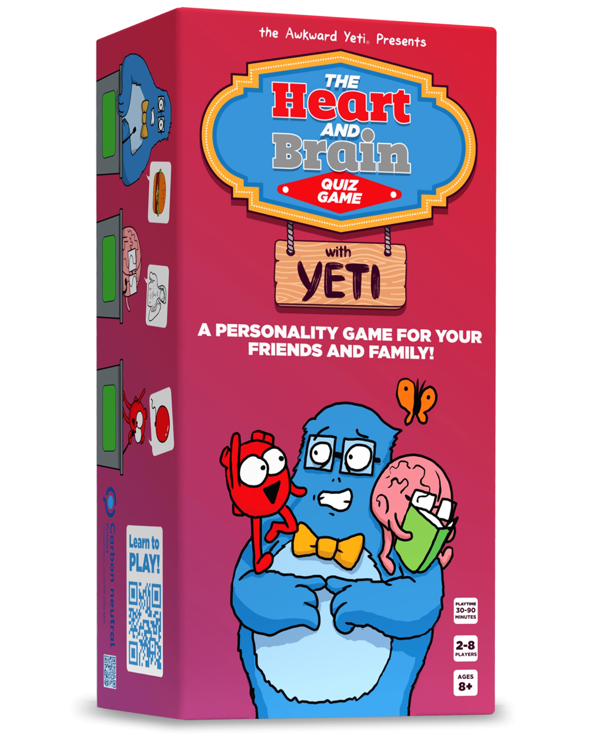 The Awkward Yeti Heart & Brain Card Game – Hilarious Family Party Game for Kids, Teens & Adults