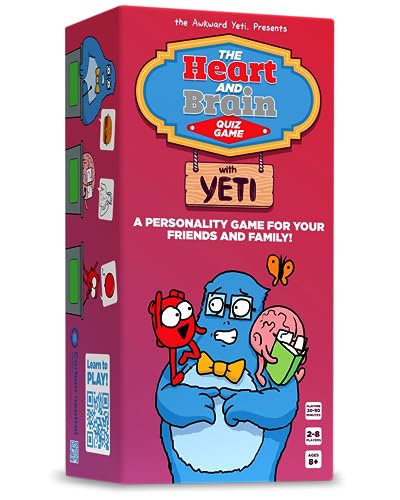 The Awkward Yeti Heart & Brain Card Game – Hilarious Family Party Game for Kids, Teens & Adults