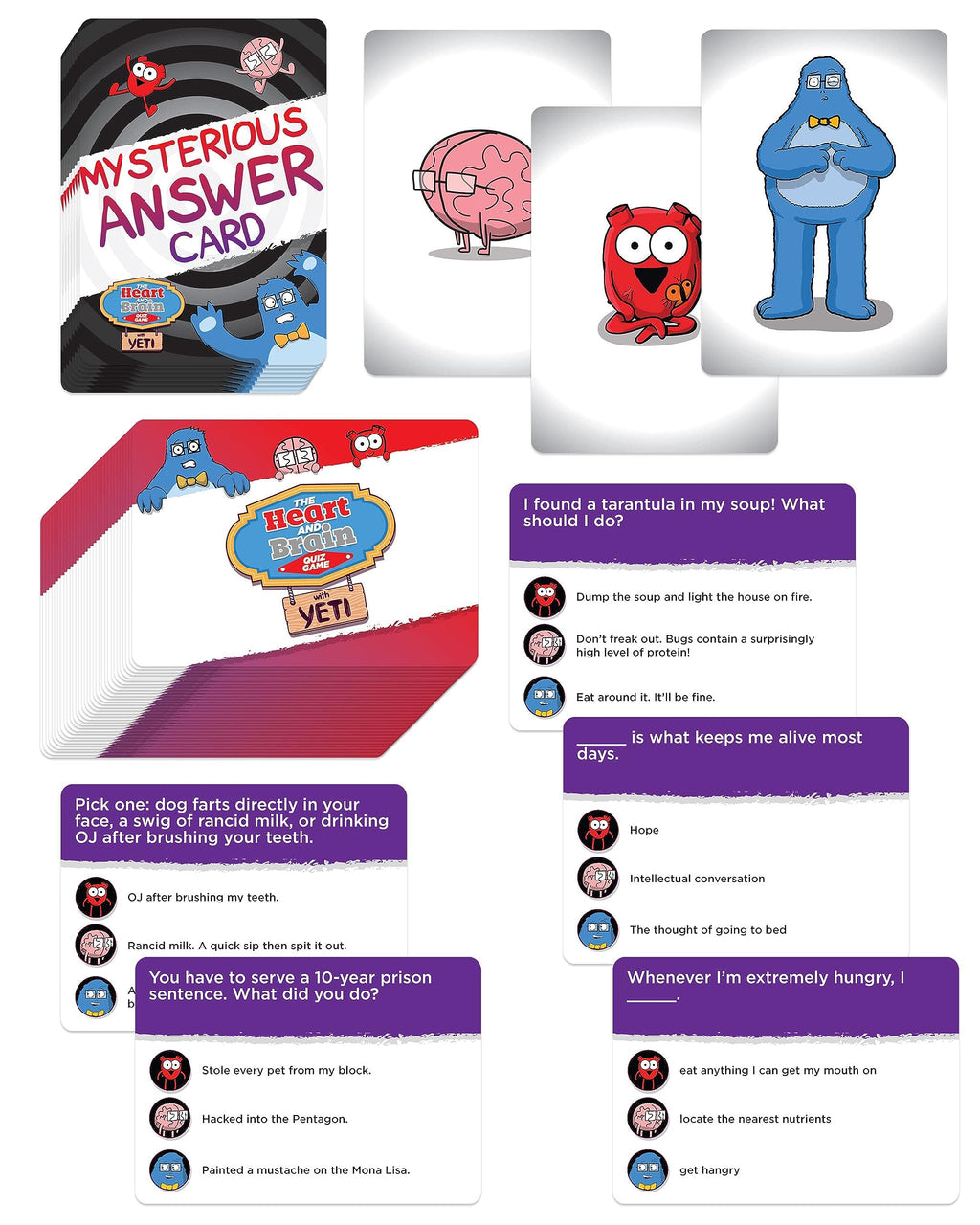 The Awkward Yeti Heart & Brain Card Game – Hilarious Family Party Game for Kids, Teens & Adults